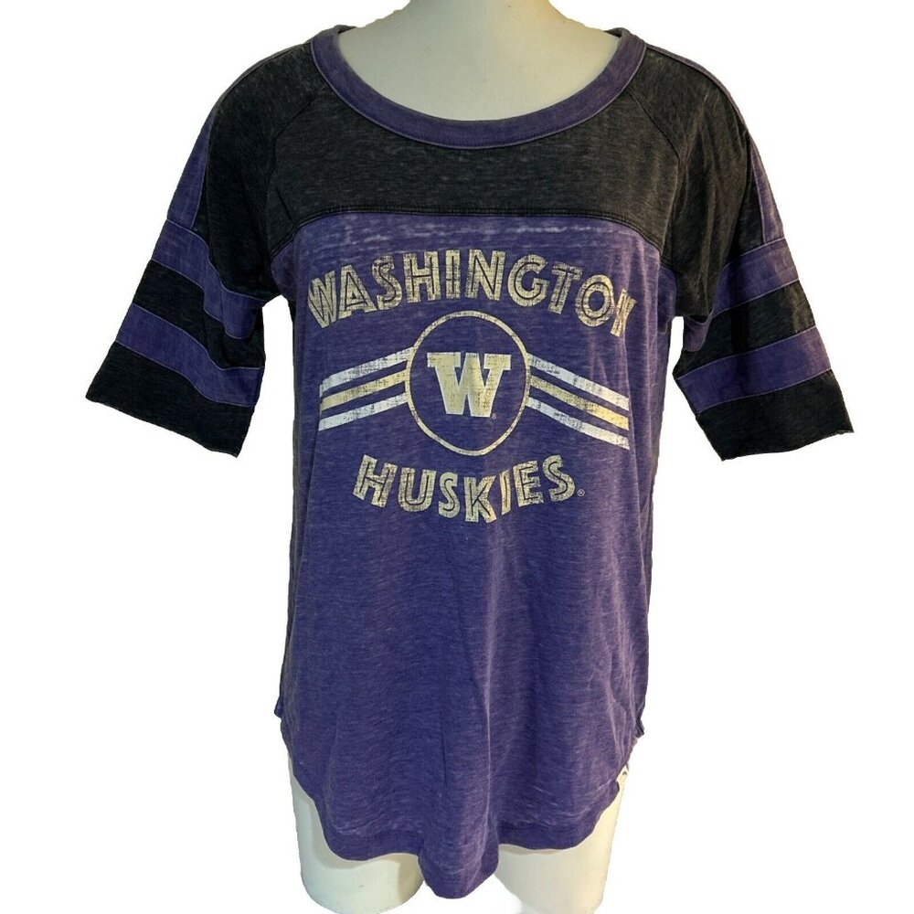 NCAA Washington Huskies Short Sleeve Colosseum Women's Shirt Purple Medium New